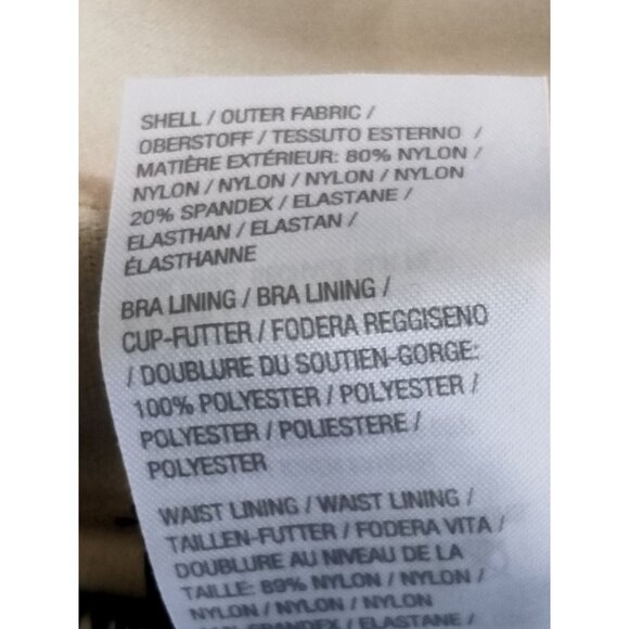 Denim & Co. Blue Ruching Swimdress Laser-Cut Hem Adjustable Straps Size 18W - Picture 9 of 9